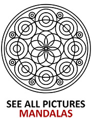 Ying yang symbol printable image to color