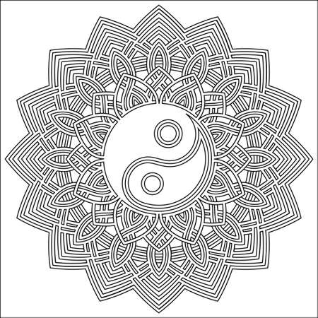 Yin and yang mandala coloring pages cliparts stock vector and royalty free yin and yang mandala coloring pages illustrations