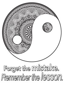 Yin and yang coloring pages for adults kids