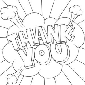 Thank you coloring pages printable for free download
