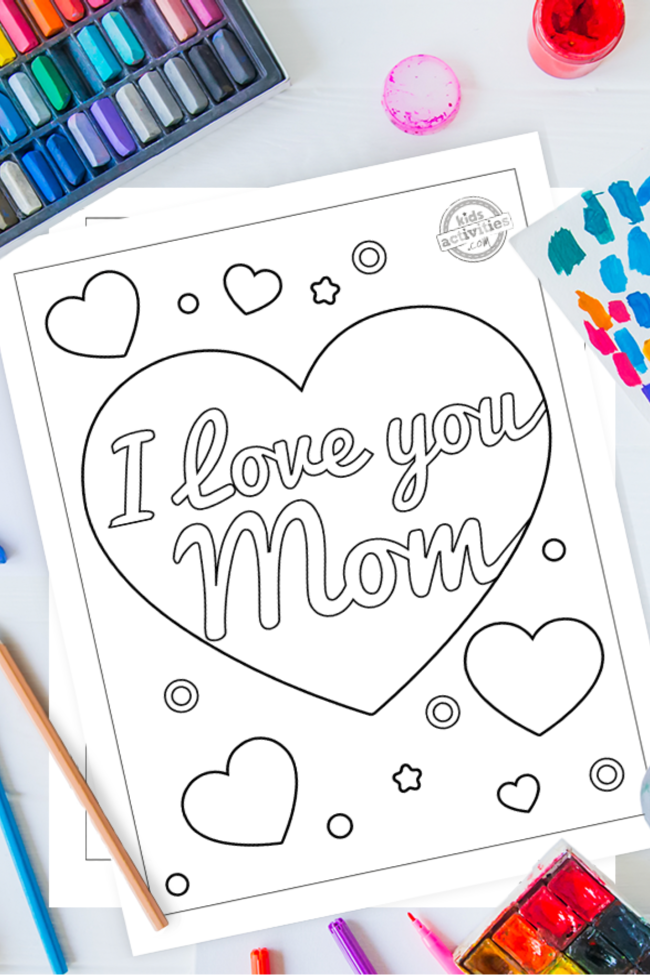 Oh so sweet i love you mom coloring pages for kids kids activities blog