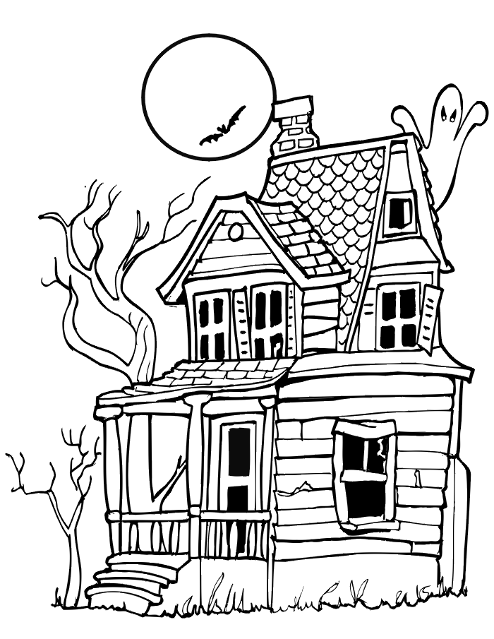 Spooky halloween coloring pages printable for free download