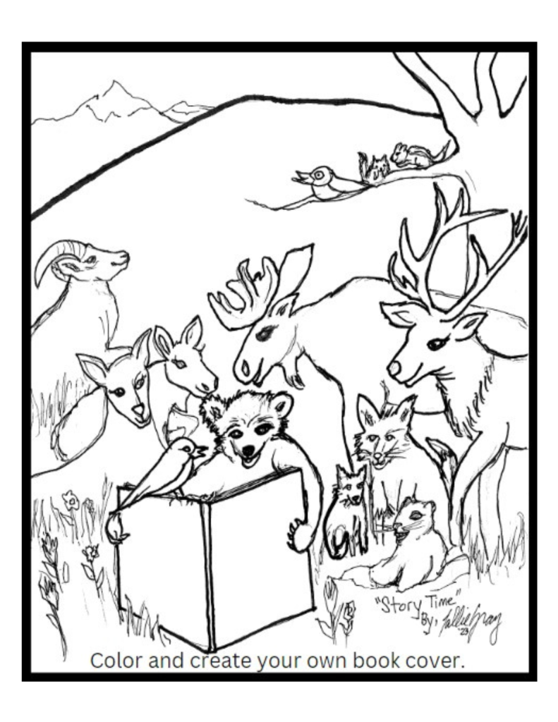 Library corner celebrate national coloring book day