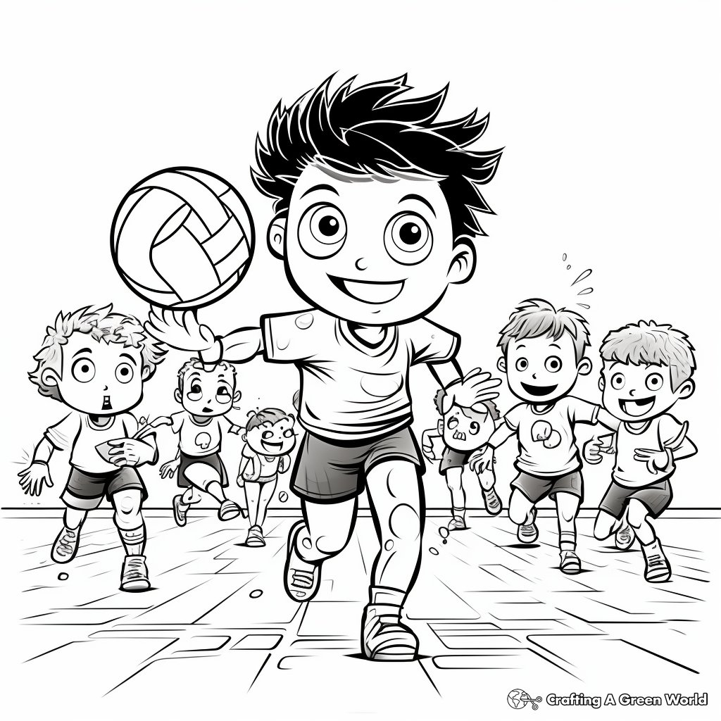 Volleyball coloring pages