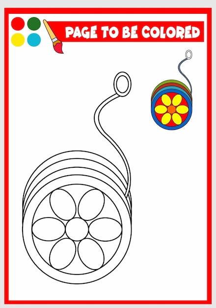 Premium vector coloring book for kids yo yo