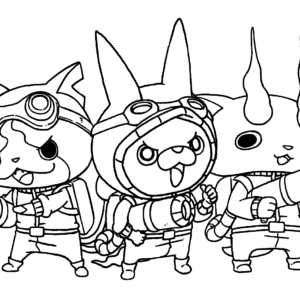 Yo kai watch coloring pages printable for free download