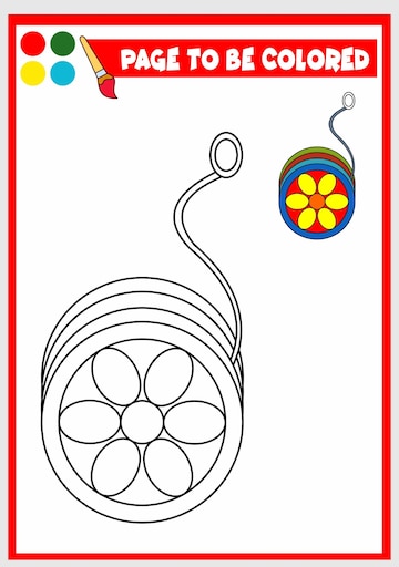 Premium vector coloring book for kids yo yo