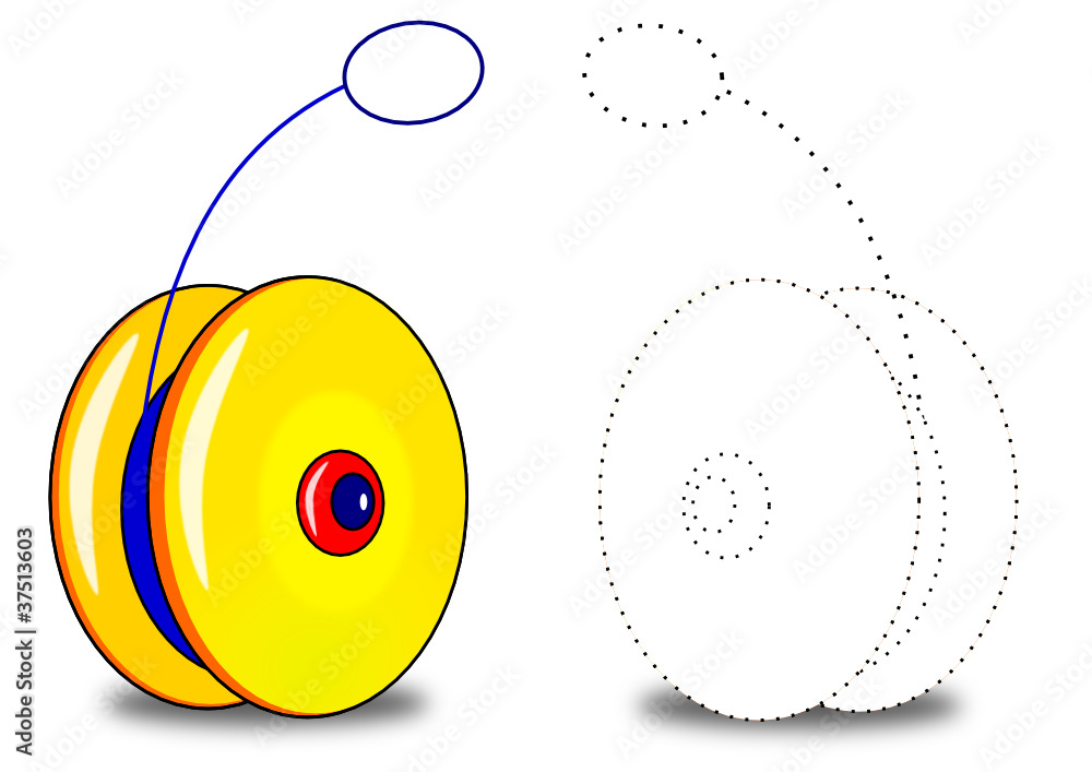 Yo yo coloring book vector