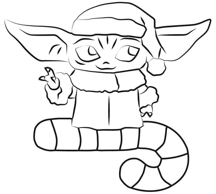 Baby yoda christmas fãrbung seite