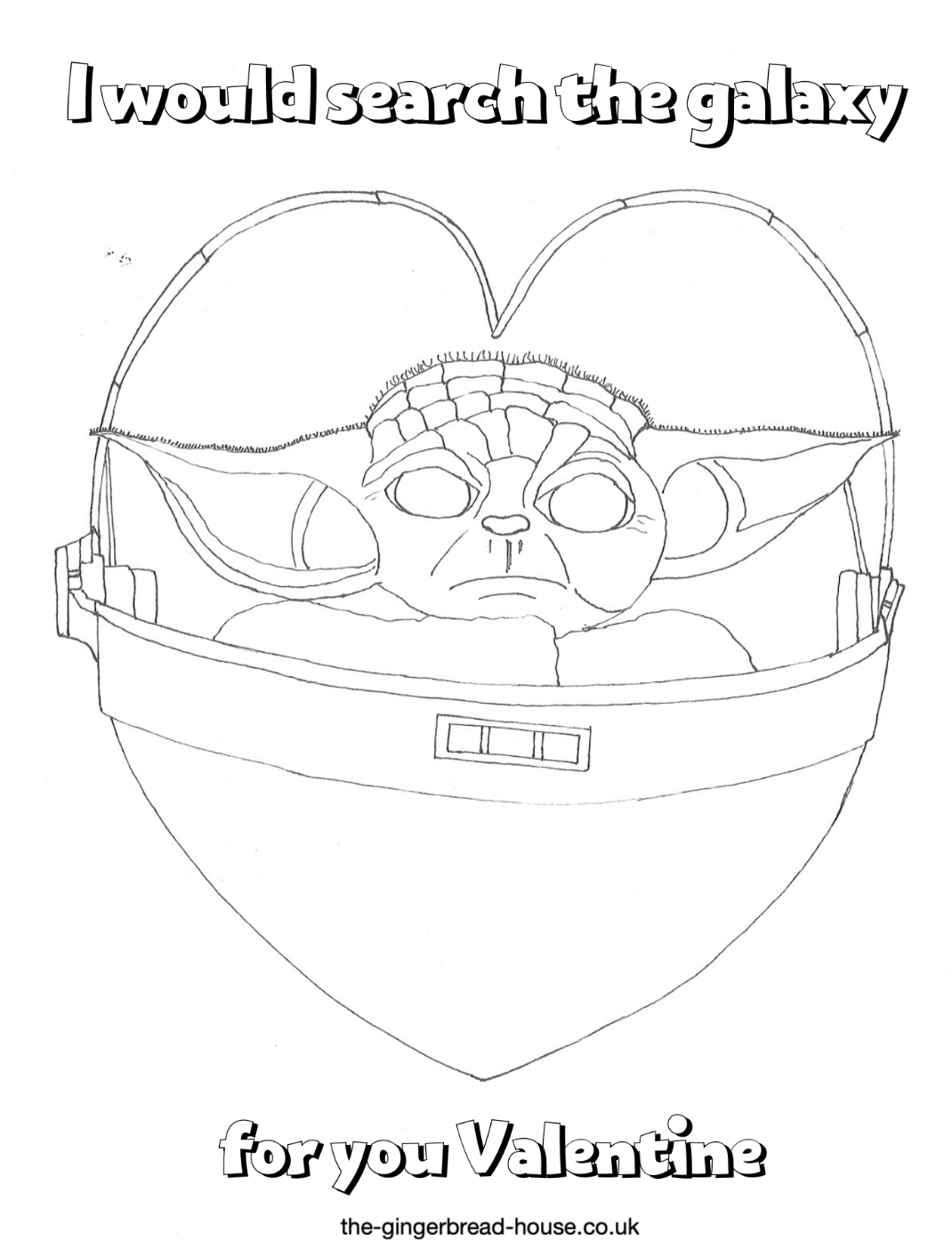 Free baby yoda inspired louring sheet for kids
