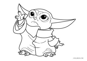 Free printable baby yoda coloring pages for kids star wars art drawings yoda drawing coloring pages