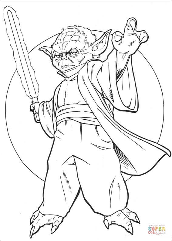 Master yoda coloring page free printable coloring pages