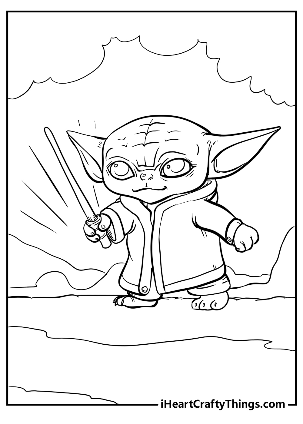 Printable baby yoda coloring pages updated