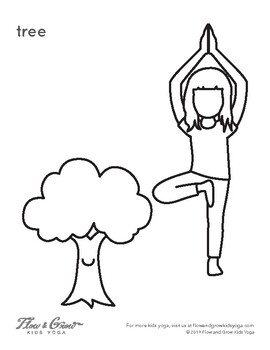 Autumn kids yoga coloring pages by flow and grow kids yoga tpt