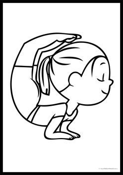 Yoga colouring pages