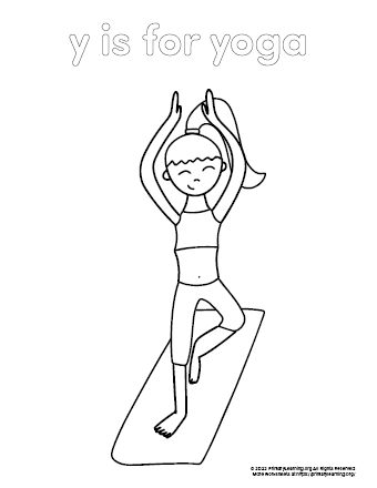 Yoga coloring page