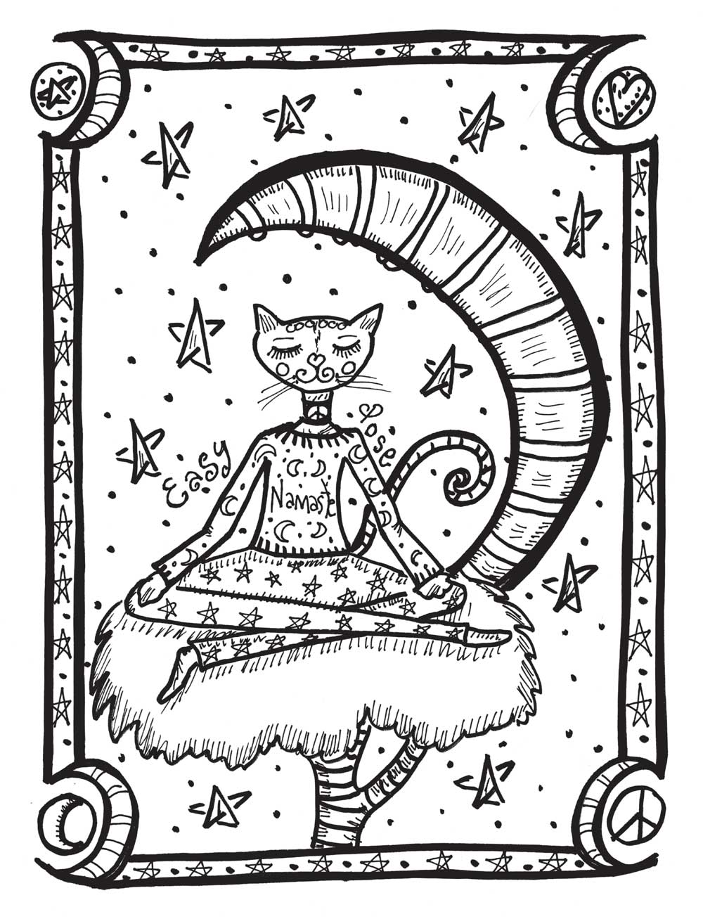 Yoga kitties a stress relieving adult coloring book