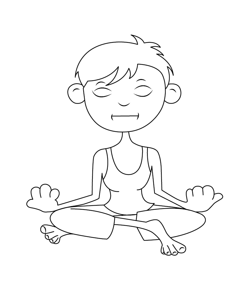 Yoga postures colouring book â monkey pen store