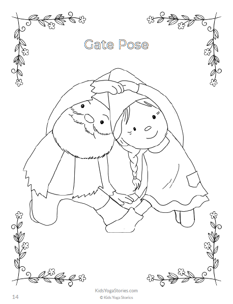 Yoga coloring pages for kids