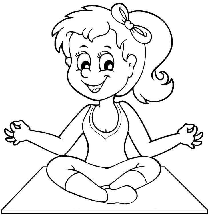 Yoga coloring pages