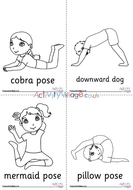 Yoga pose louring pages