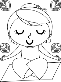 Meditation and yoga coloring pages