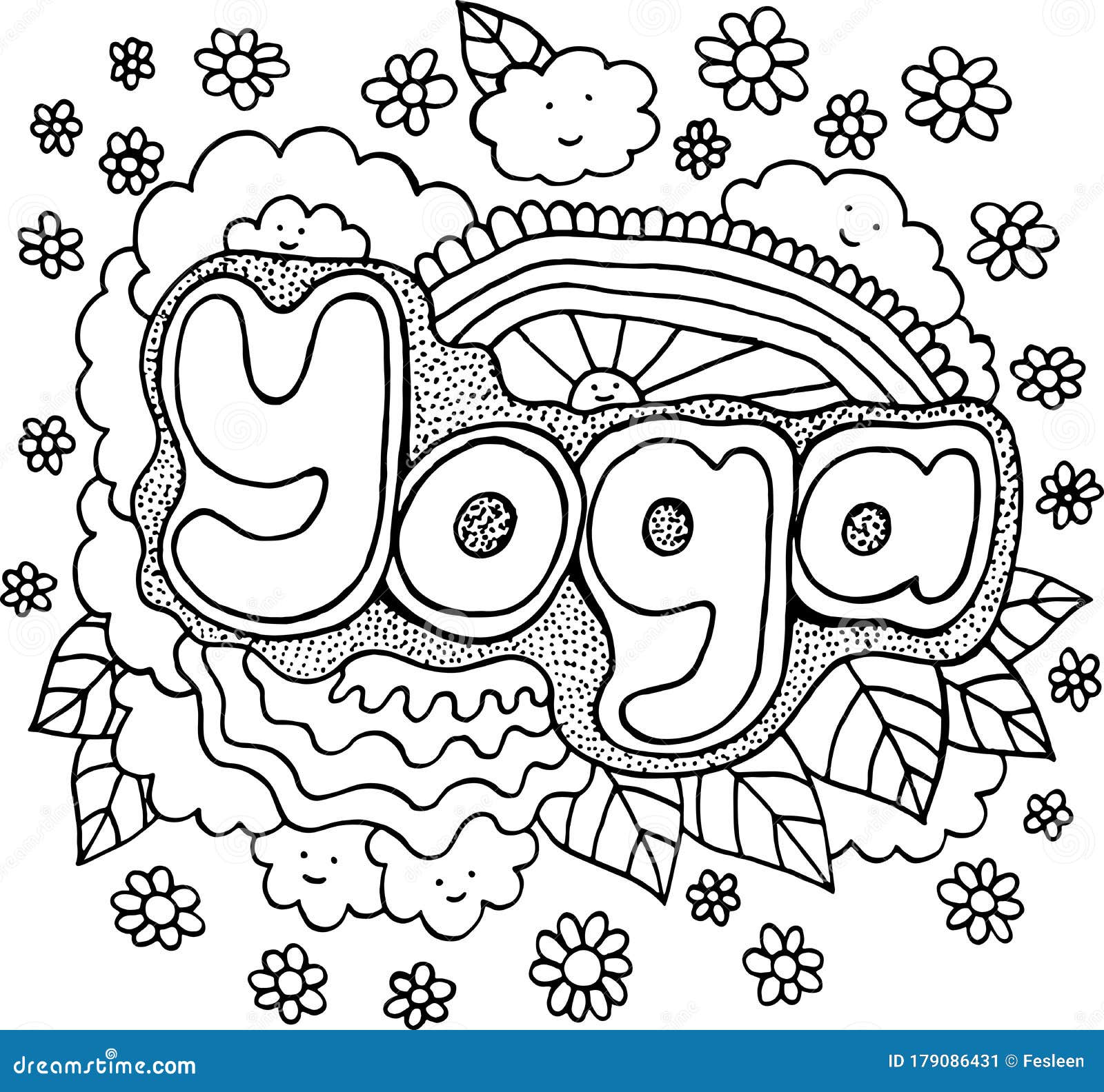 Yoga coloring stock illustrations â yoga coloring stock illustrations vectors clipart