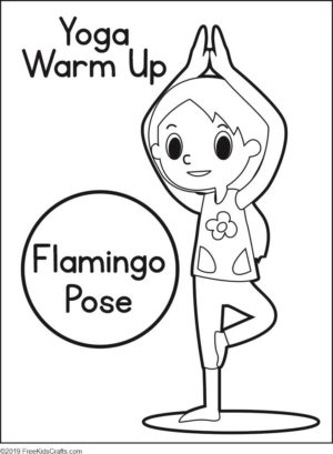 Yoga warm up coloring pages