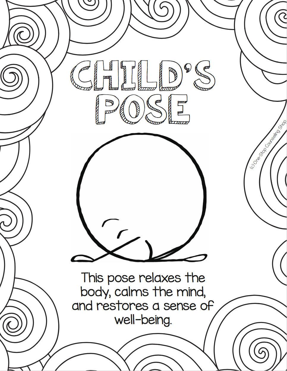 Yoga for kids mindful coloring pages â one