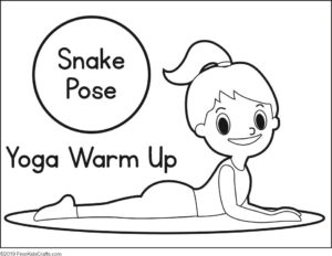 Yoga warm up coloring pages