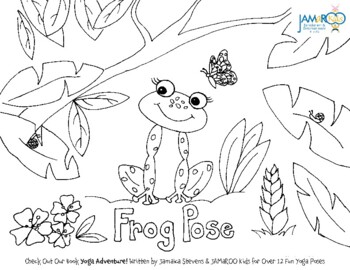 Free frog yoga pose coloring sheet by jamaroo kids tpt