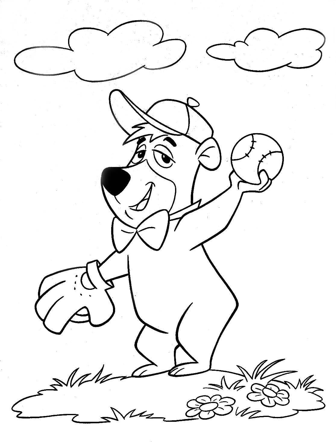 Yogi bear boo boo bear coloring pages free for kids printable download bear coloring pages coloring pages detailed coloring pages