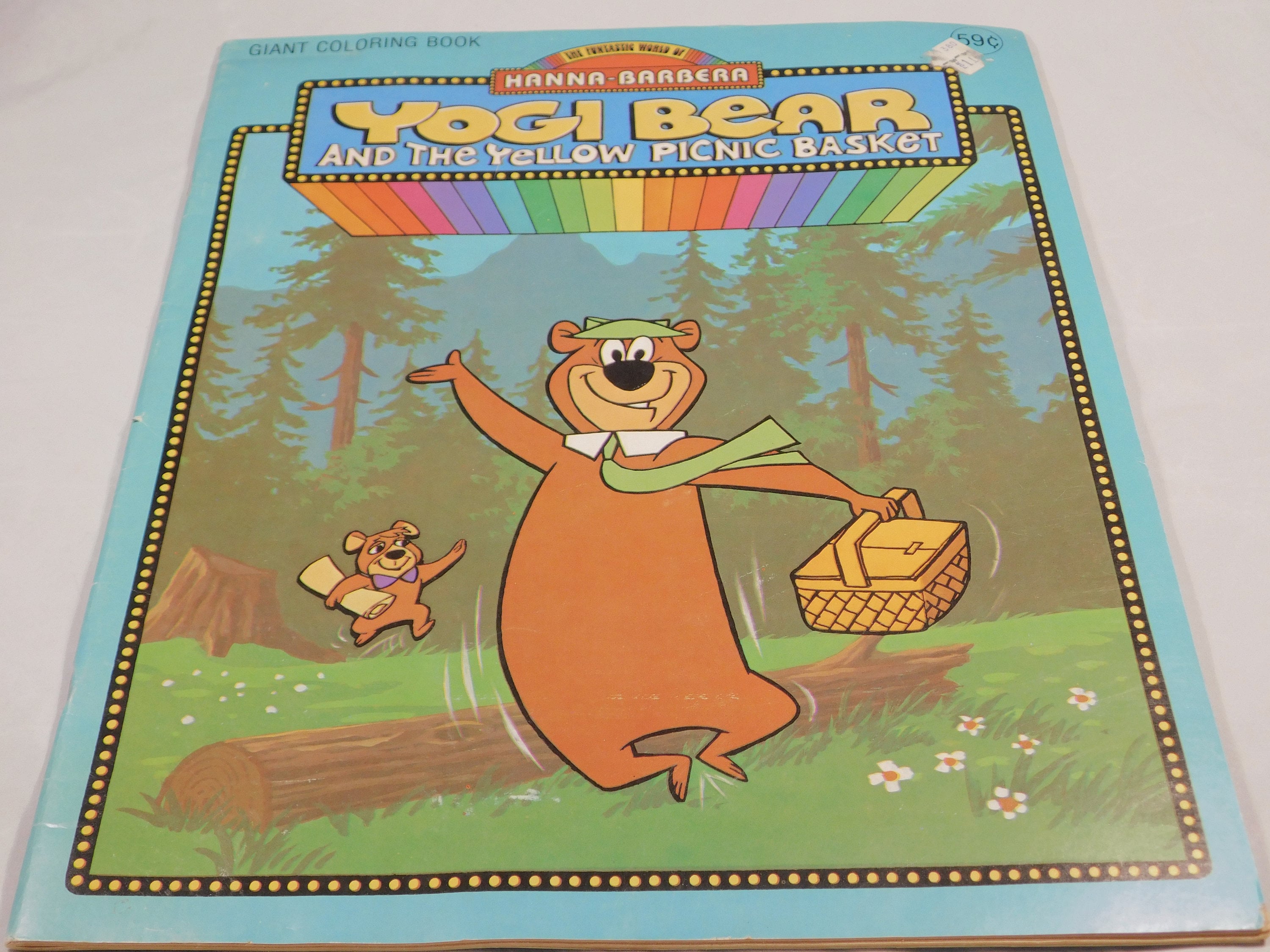 Vintage collectible yogi bear coloring book clean