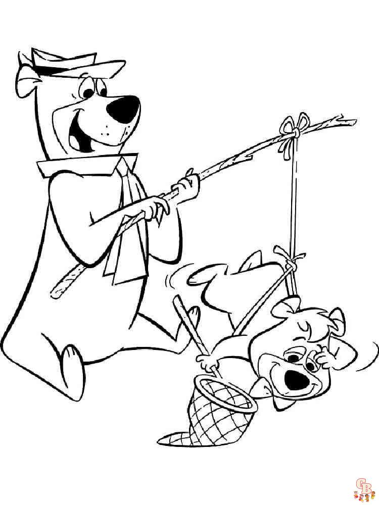 Coloring fun with yogi bear coloring pages
