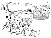 Coloring pages yogi bears jellystone parkâ in mill run