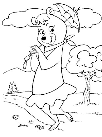 Yogi bear coloring page