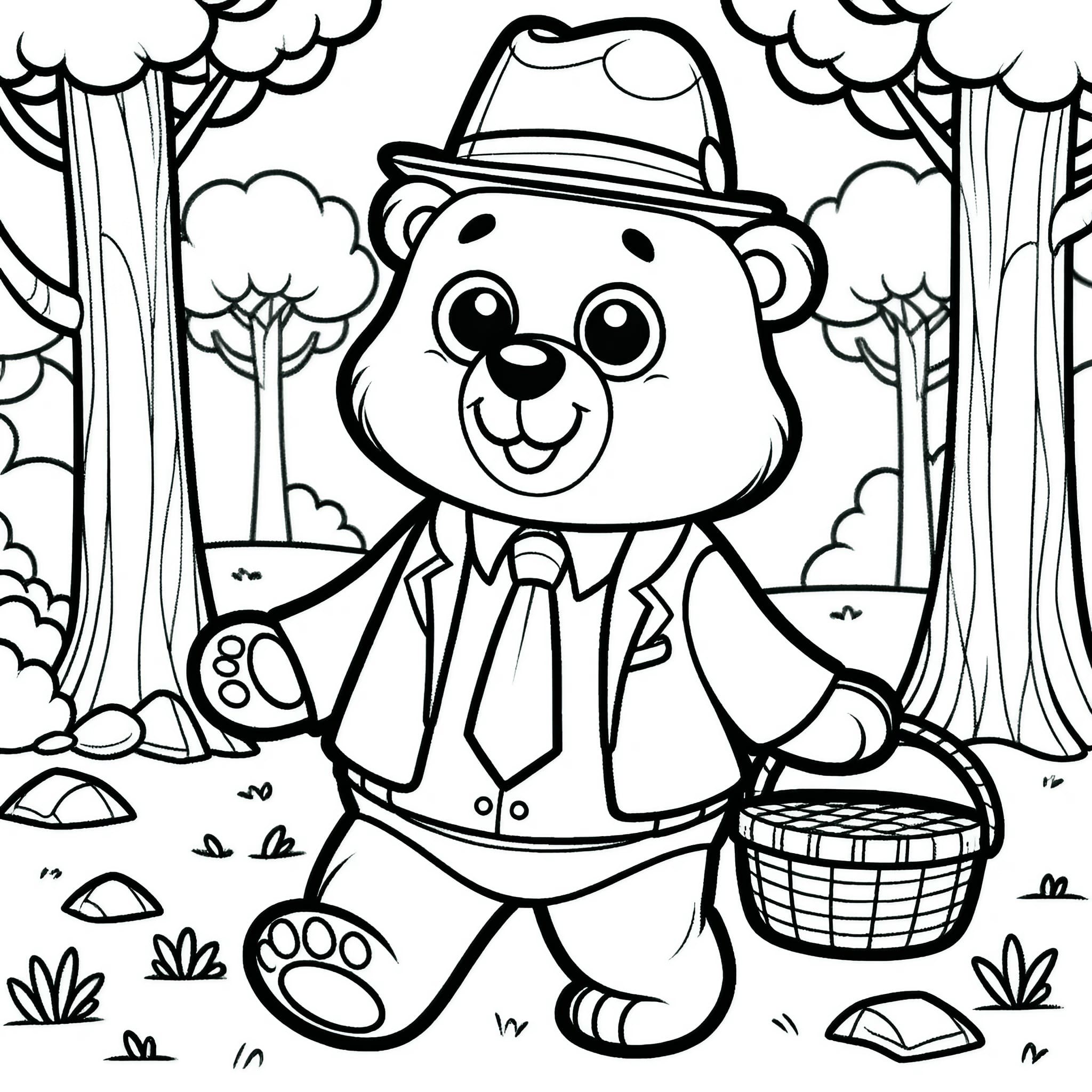 Yogi bear coloring pages for free printable