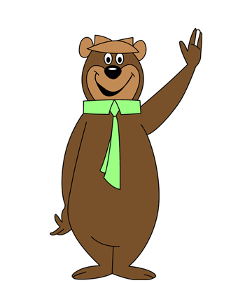 Happy yogi bear coloring pages for kids to color and print