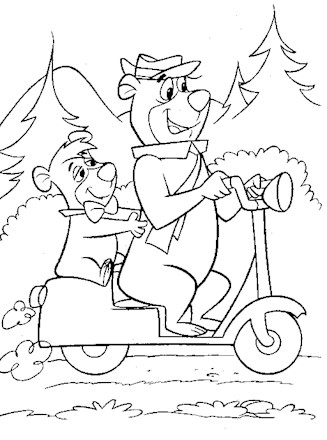 Yogi bear coloring page