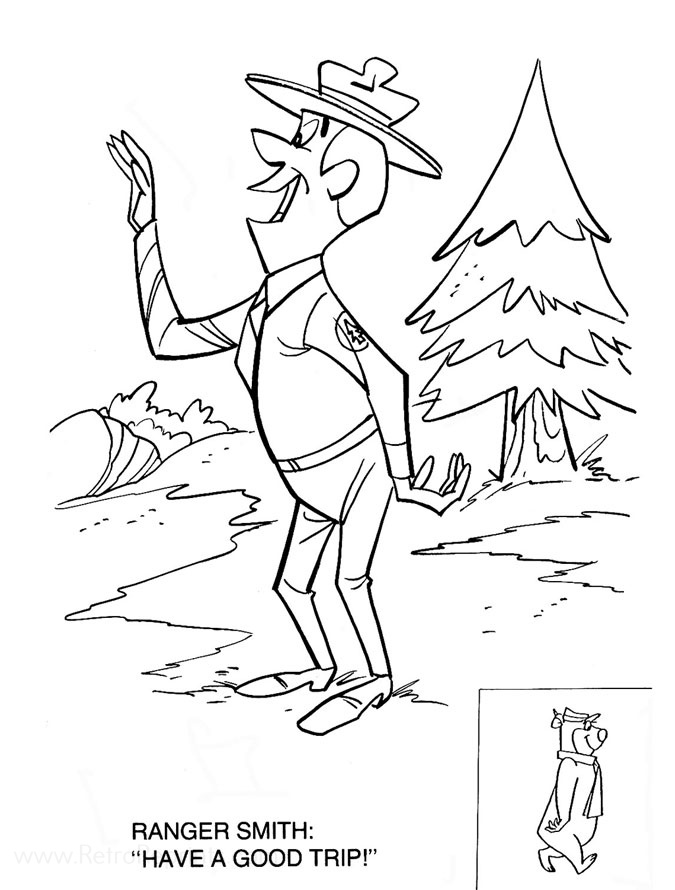 Yogi bear coloring pages coloring books at retro reprints