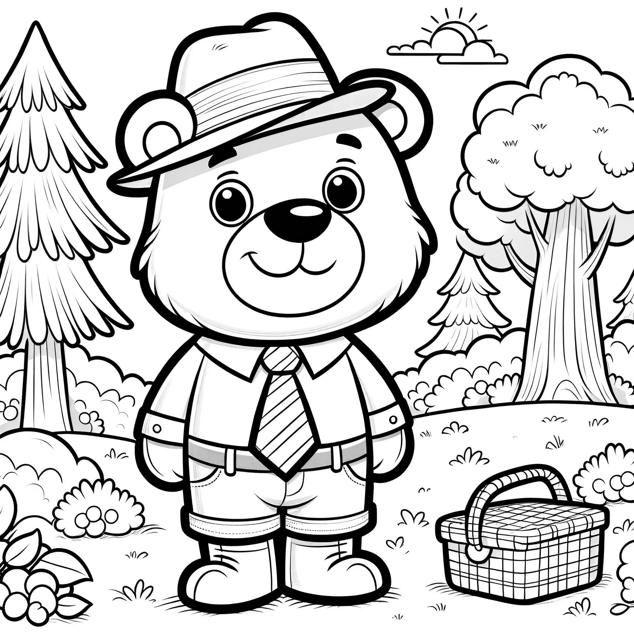 Yogi bear coloring pages for free printable