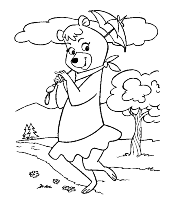 Yogi bear coloring pages