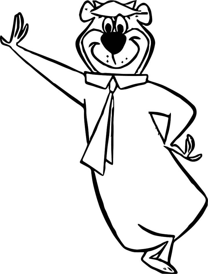 Yogi bear coloring book for kids to print and online