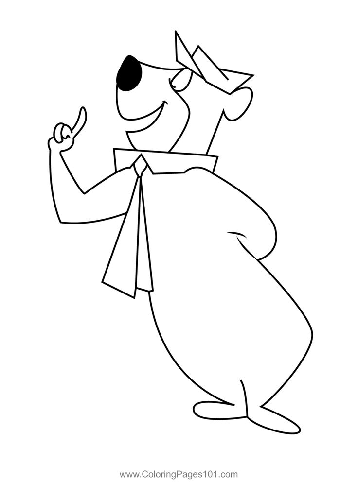 Yogi bear say see you soon coloring page bear coloring pages coloring pages yogi bear