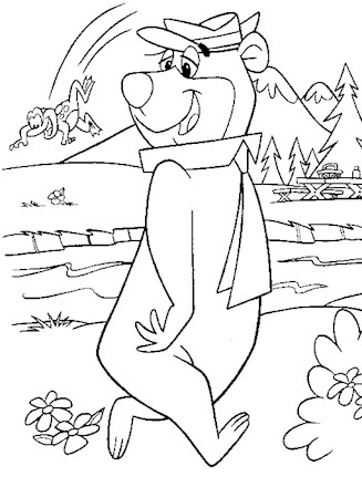 Yogi bear coloring page