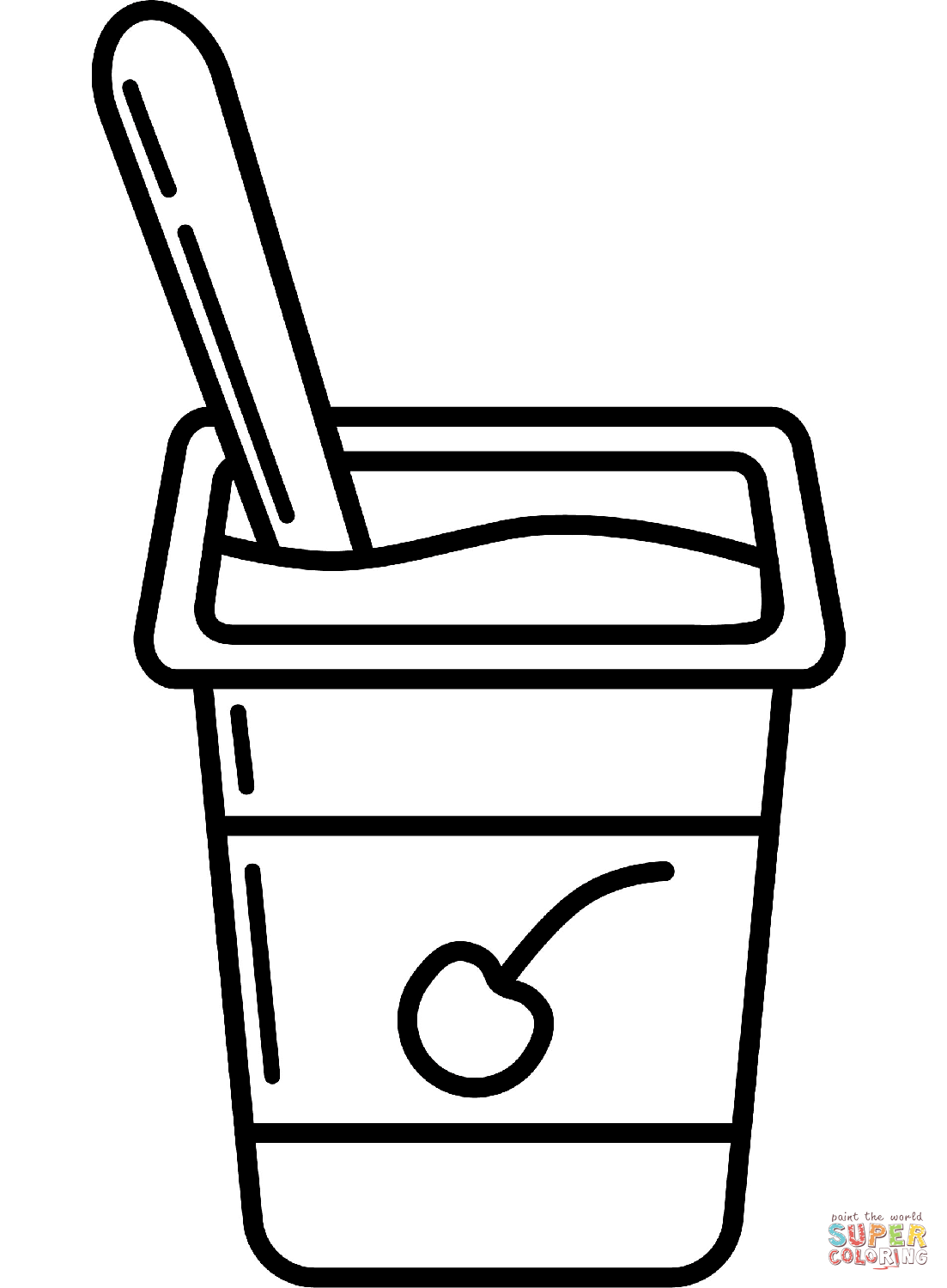 Yogurt coloring page free printable coloring pages