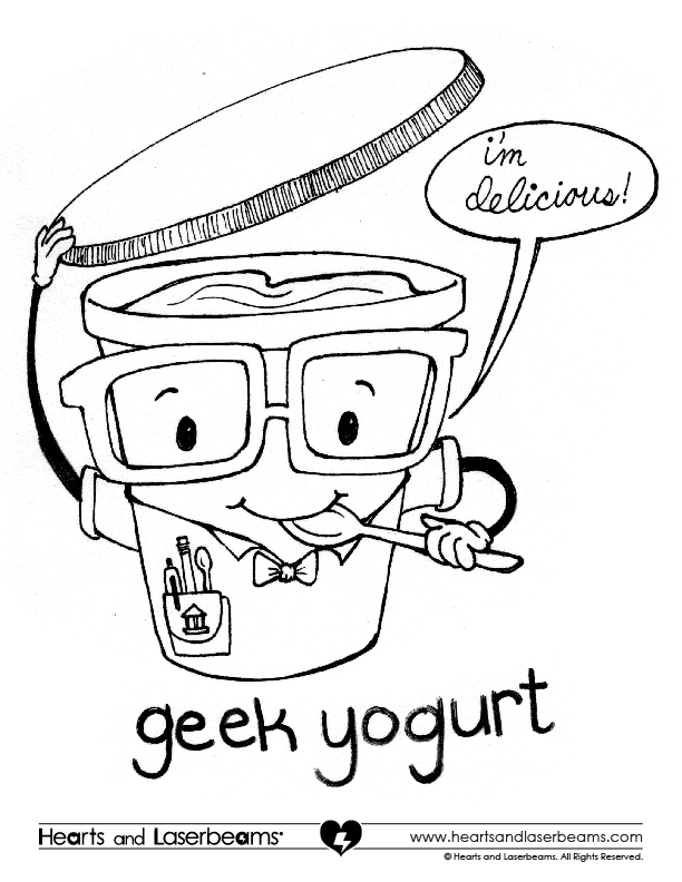 Geek yogurt coloring contest â steph calvert art