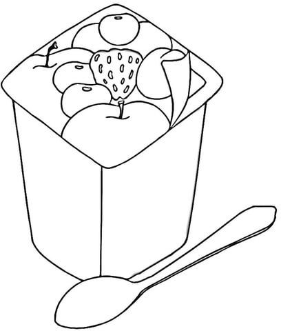 Yogurt coloring page free printable coloring pages food coloring pages coloring pages food coloring