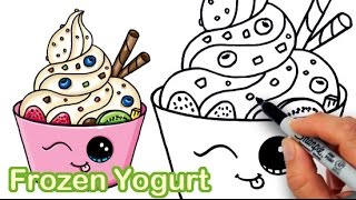 Yogurt coloring page â draw so cute