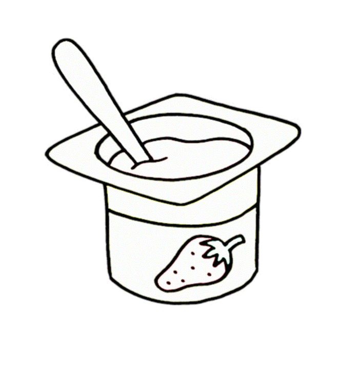 Strawberry yogurt coloring book printable online